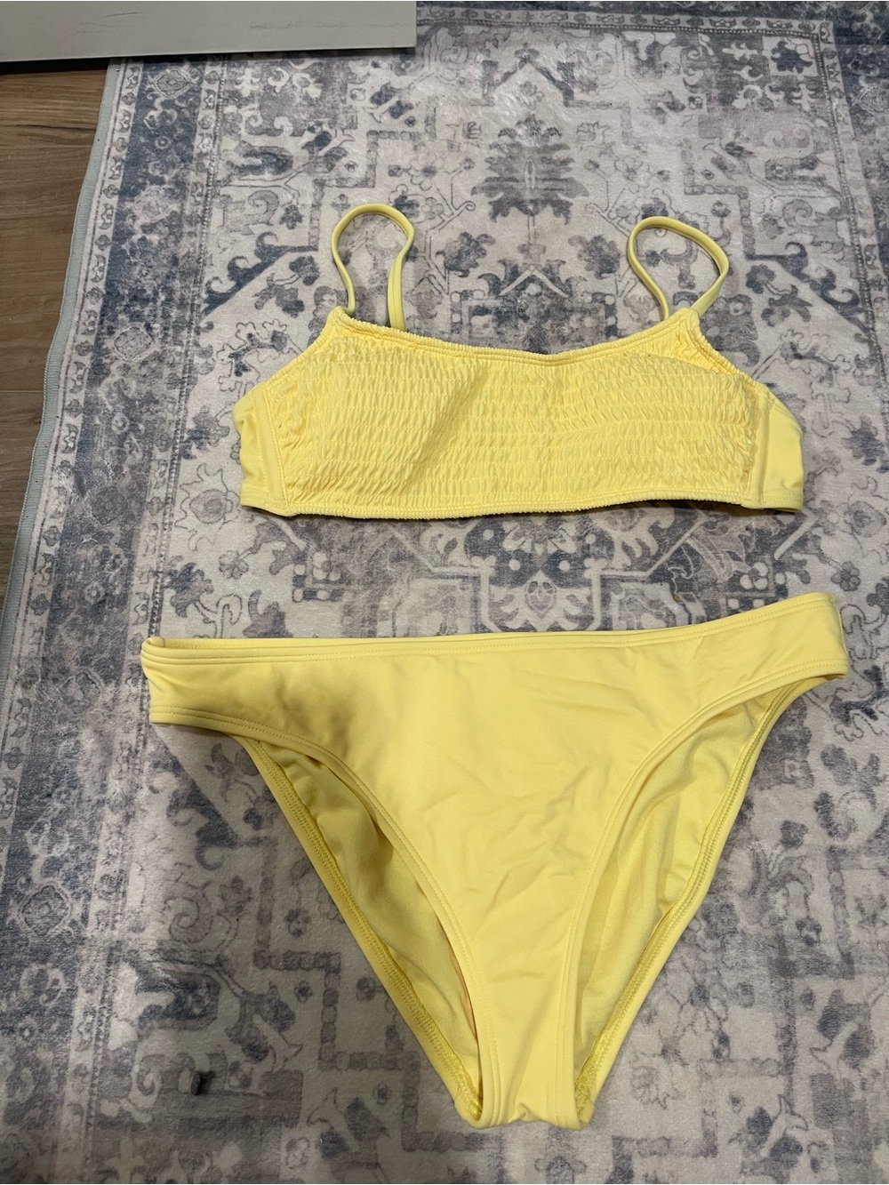wild fable Yellow Smocked Bikini Two-Piece Swim Set